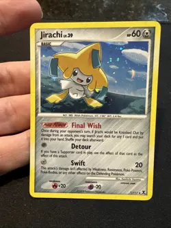 Pokemon Cards - Jirachi 7/111 - Rising Rivals - Holo - Swirl LP+ 🌀 - Image 2