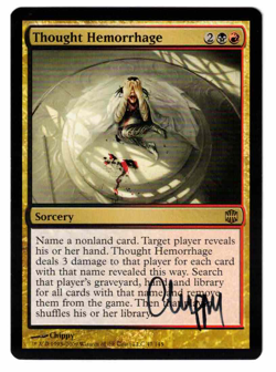 Thought Hemorrhage Alara Reborn signed by artist Chippy! - Image 1