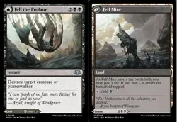 MTG Fell the Profane // Fell Mire - Foil, NM-Mint, English Modern Horizons 3 - Image 1