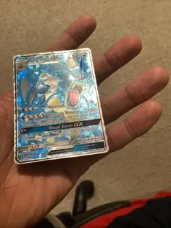 Pokemon Gyarados GX TCG Full Art Holo Card Crimson Invasion 101/111 HP - Image 3