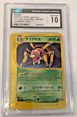 2002 Pokemon Japanese Ariados Holo 1st Ed CGC 10 Gem Mint Town on No Map - Image 1