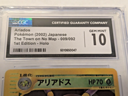 2002 Pokemon Japanese Ariados Holo 1st Ed CGC 10 Gem Mint Town on No Map - Image 2