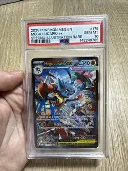 Pokemon Mega Lucario EX TCG Card Sir 179/132 PSA 10 GEM MINT - Image 1