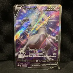 Pokemon TCG Cards Mewtwo V SWSH229 Full Art Black Star Promo Holo SEALED - Image 1