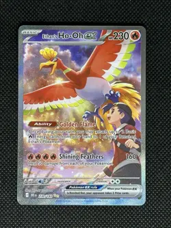 Ethan's Ho-Oh ex 230/182 Destined Rivals SIR Special Illustration Rare Pokemon - Image 1