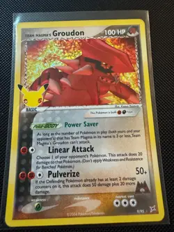 Pokemon TCG Pokemon Team Magma's Groudon Groudon Holo Celebrations - Image 1