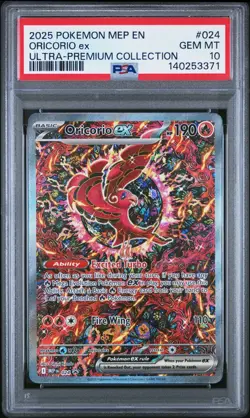 2025 Pokemon MEP En Oricorio Ex Ultra Premium Collection Black Star #024 PSA 10 - Image 1