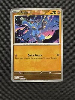 Pokemon TCG Riolu 050/131 (Master Ball Pattern) SV: Prismatic Evolutions NM - Image 1