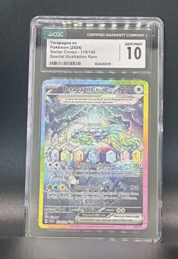 Pokemon Terapagos ex Stellar Crown #170/142 English CGC 10 - Image 1