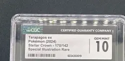 Pokemon Terapagos ex Stellar Crown #170/142 English CGC 10 - Image 3