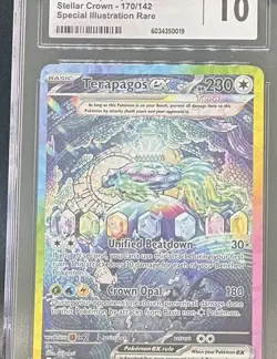 Pokemon Terapagos ex Stellar Crown #170/142 English CGC 10 - Image 5