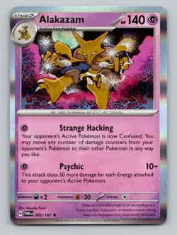 Holo Alakazam 082/167 Rare SV06: Twilight Masquerade Pokemon - Image 1