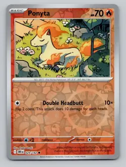 Reverse Holo Ponyta 029/182 Common SV10: Destined Rivals Pokemon - Image 1