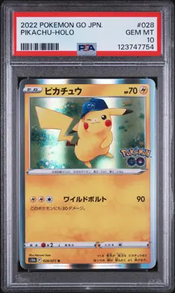 2022 POKEMON GO JAPANESE #028 PIKACHU-HOLO PSA 10 - Image 1
