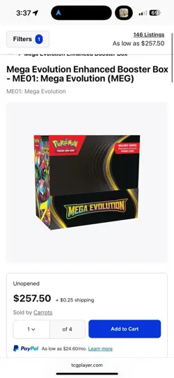 Pokemon TCG Mega Evolution Enhanced Booster Display Box 36 Packs FACTORY SEALED - Image 2