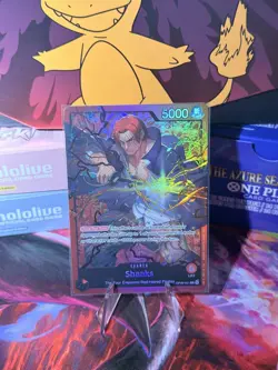 One Piece OP09-001 Shanks Alt Art Leader Red Near Mint - Image 1