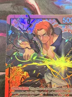One Piece OP09-001 Shanks Alt Art Leader Red Near Mint - Image 3