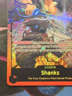 One Piece OP09-001 Shanks Alt Art Leader Red Near Mint - Image 5