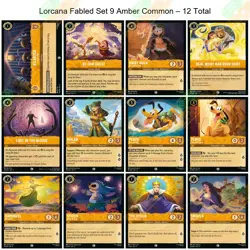 Disney Lorcana Fabled EN-9 complete set of common and uncommon cards - English - Image 2