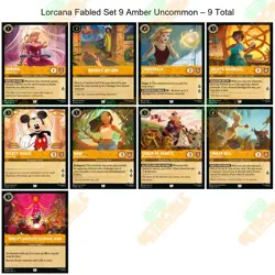 Disney Lorcana Fabled EN-9 complete set of common and uncommon cards - English - Image 3