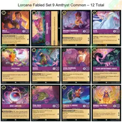 Disney Lorcana Fabled EN-9 complete set of common and uncommon cards - English - Image 4