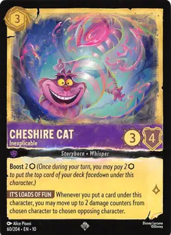 Cheshire Cat Inexplicable 60/204 Whispers in the Well Disney Lorcana - Image 1