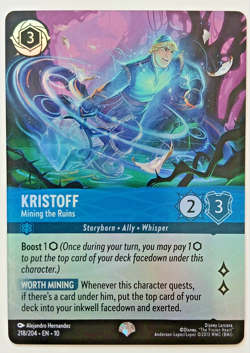 Kristoff Mining the Ruins 218/204 EN 10 Whispers - Lorcana Disney - English - Image 1
