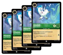 Disney Lorcana Pegasus - Gift for Hercules x 4 - Ursula's Return NM - Free Card - Image 1