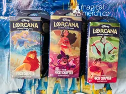 Disney Lorcana Chapter 1 Starter Deck Set of 3 Sealed Amethyst Steel NEW In Hand - Image 1