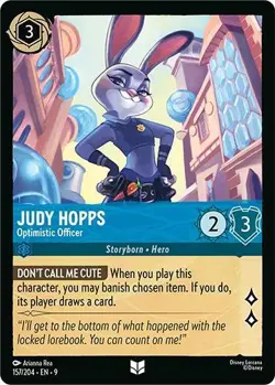 Disney Lorcana Judy Hopps - Optimistic Officer U Fabled 157/204 NM - Image 1