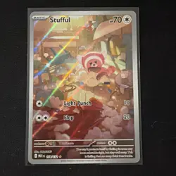 2025 Pokemon Mega Evolution Illustration Rare Full Art Holo Stufful 154/132 - Image 1