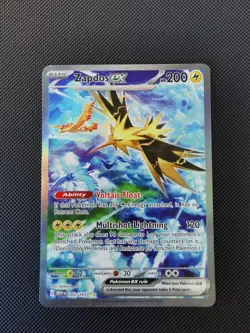 Zapdos ex #202/165 Sv: Scarlet & Violet 151 Holo NEAR MINT Pokemon TCG - Image 1