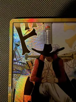 DON!! Card Dracule Mihawk Gold One Piece OP14 The Azure Sea's Seven NM unplayed - Image 2