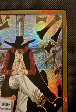 DON!! Card Dracule Mihawk Gold One Piece OP14 The Azure Sea's Seven NM unplayed - Image 3