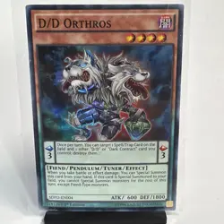 Yugioh D/D Orthros SDPD-EN004 1st Edition Super Structure Deck Pendulum LP Card - Image 1
