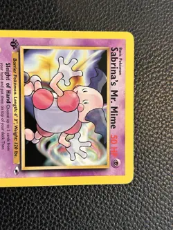 Sabrina's Mr. Mime 94/132 Gym Heroes 1st Edition Pokemon Card NM Condition - Image 2