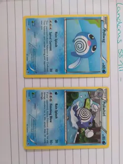 Pokemon TCG Furious Fists Poliwag And Poliwhirl Pair Of Cards - Image 1