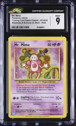 Pokemon 2023 Mr. Mine Trading Card Game Classic Blastoise & Suicune ex Deck Holo - Image 1