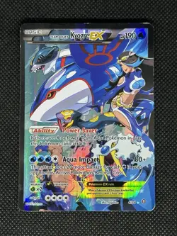 Pokemon TCG Team Aqua's Kyogre-EX Double Crisis Holo Card 6/34 - Image 1