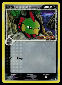 Pokemon Card - Natu Dragon Frontiers 55/101 Common Reverse Holo Stamped - Image 1