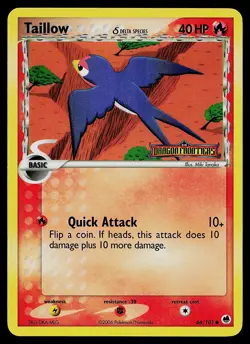 Pokemon Card - Taillow Dragon Frontiers 66/101 Common Reverse Holo Stamped - Image 1