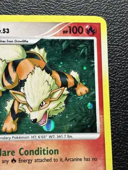 Pokemon TCG Arcanine LV. 53 Rare Holo Card 1/111 Rising Rivals MP - Image 2
