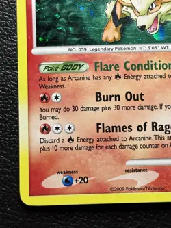 Pokemon TCG Arcanine LV. 53 Rare Holo Card 1/111 Rising Rivals MP - Image 4