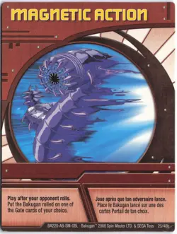 Bakugan MAGNETIC ACTION Ability Card BA220-AB-SM-GBL 25/48b - Image 1