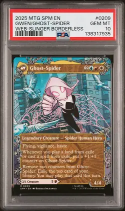 2025 MTG MARVEL'S SPIDER-MAN GHOST-SPIDER/GWEN STACY PSA 10 - Image 1