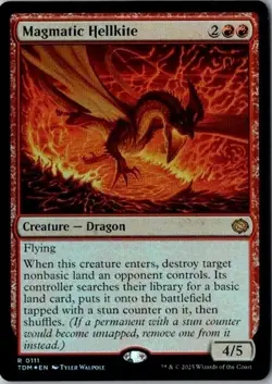 FOIL Magmatic Hellkite - MtG Tarkir Dragonstorm - NM - Image 1