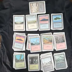 MTG Magic: The Gathering Basic Land Lot 55 - Mixed Colors Revised LP - Image 1