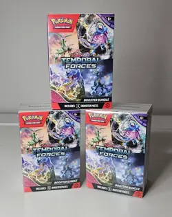 [Lot of 3] Pokemon TCG Scarlet & Violet Temporal Forces Booster Bundle - Sealed - Image 1