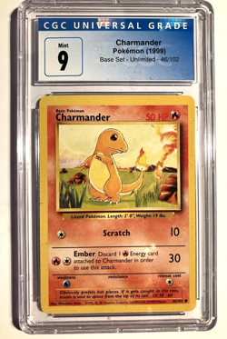 1999 Pokemon Base Set Unlimited Charmander & Charmeleon CGC 9 Mint - Image 3