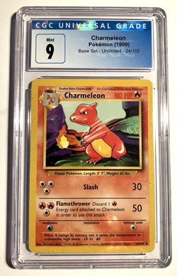 1999 Pokemon Base Set Unlimited Charmander & Charmeleon CGC 9 Mint - Image 5
